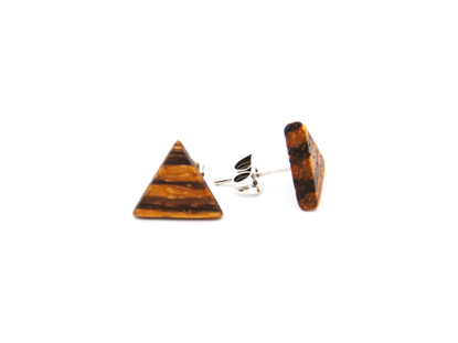 Ohrstecker Holzohrstecker Zebrano Zoe Stilbild