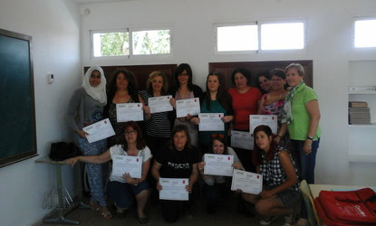 alumnas, curso, atención sociosanitaria, instituciones sociales, ayuntamiento de villarta de san juan, diputación de ciudad real