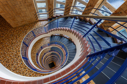 Treppenhaus im Brahms Kontor von oben