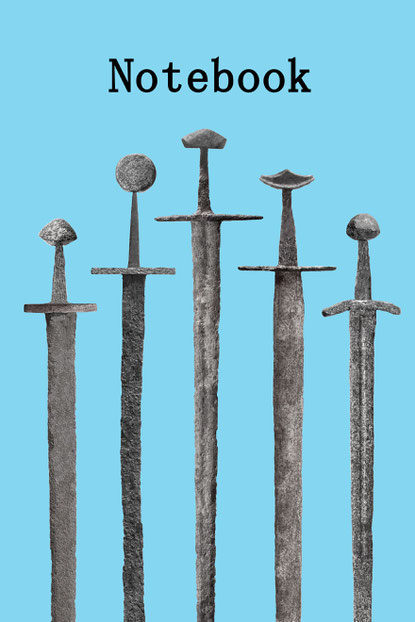 Notebook five swords from the Middle Ages