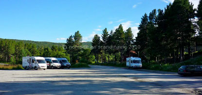 Geilo, parking du stade de ski de fond