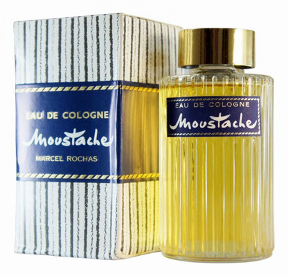 MARCEL ROCHAS - MOUSTACHE : FLACON EAU DE COLOGNE ET SA BOÎTE