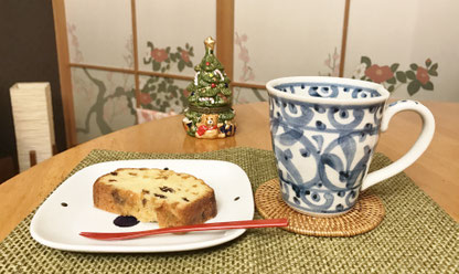 エステのお客様にいただいたドライフルーツのバウンドケーキ