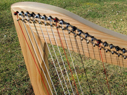 Keltische Harfe, Karbonsaiten Saiten Karbon