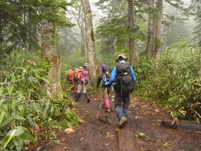 短縮登山口から日帰りで往復する