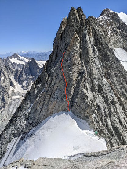 Torinohütte, Refugio Torino, Rochefortgrat, Entrèves, Aiguille du Rochefort, Dome du Rochefort, Pointe Young, Pointe Marguerite, Pointe Hélène, Pointe Croz, Pointe Walker, Pointe Whymper, Grandes Jorasses, Überschreitung, Bivacco Ettore Canzio, Rif