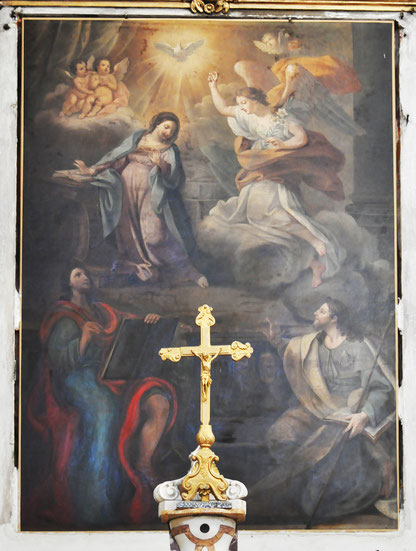 Muro - Eglise de l'Annonciation - Jean l'Evangéliste et Jacques le Majeur au pied de l'Annonciation