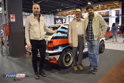 pubblimais luca vinicio roberto con lancia delta integrale livrea martini racing firmata pubblimais