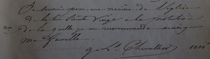 Souscription de Monsieur Guillaume Chevalier