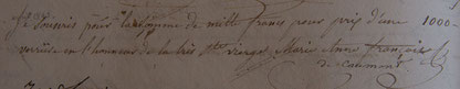 Souscription de Monsieur Busquet de Caumont.
