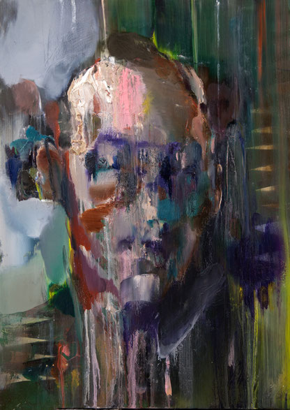 Funker, 70 x 50 cm, oil on wood, 2017