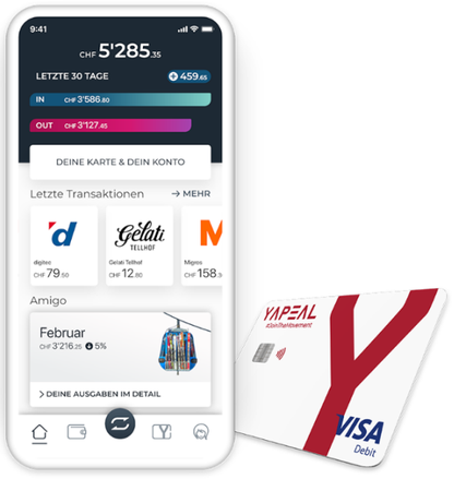 Yapeal-Konto mit Visa Debit Karte