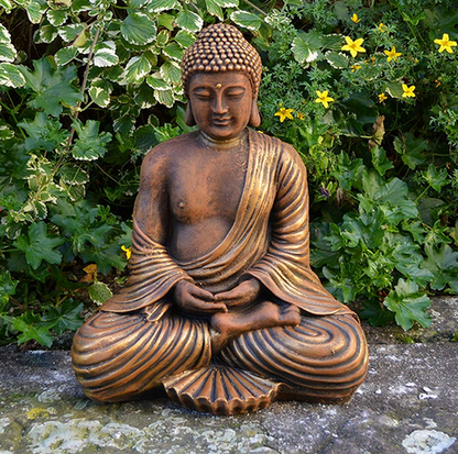 Steinguss Buddha Statue Groß sitzend