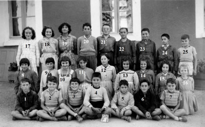 Charras 16 - Charras d'hier et d'aujourd'hui - photo de classe année 1957