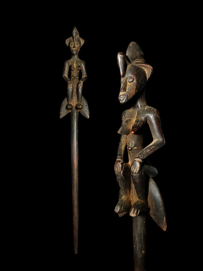 Senoufo Senufo Jumbol ceremonial stick Tugubele