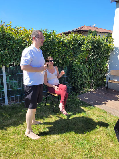 Max und Verena am Ausbildungs-Abschluss-Tag