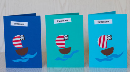 Einladungskarte zur Piratenparty