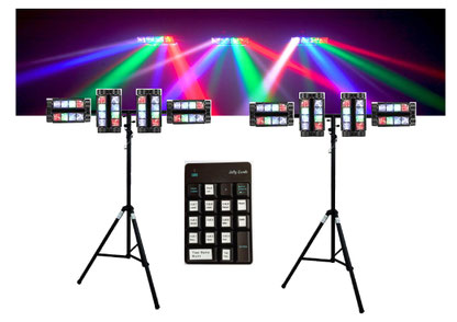 Discolichter ausleihen mieten LED Spider DMX U Move RGBW