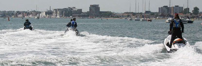 Transiting with a group of jet skis