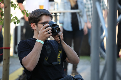 Emanuel Wallmann beim Fotografieren