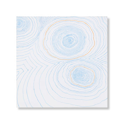 26「 The Flow of Time_A_3 」綿布、アクリル絵具、木製パネル / 2022 SSM(22.7 x 22.7 cm) ¥66,000(税込)