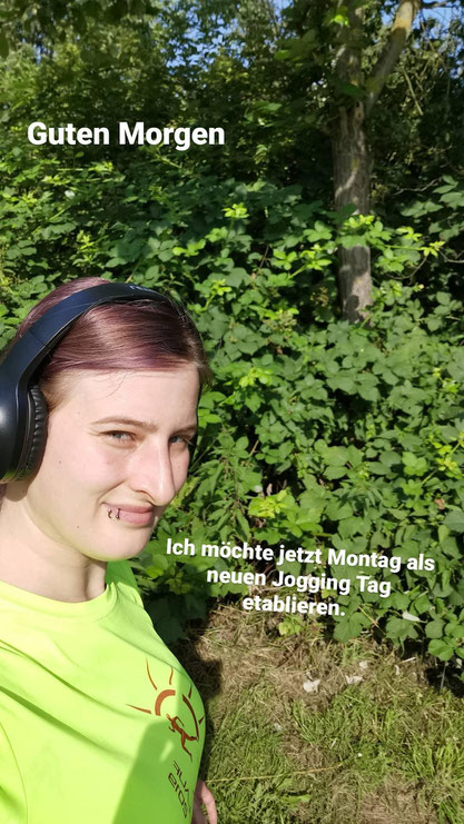 Den Tag habe ich nach einer unruhigen Nacht erst mal mit einer kleinen Jogging Runde gestartet. Ich war auch am Wochenende nicht laufen und wollte, dass heute unbedingt nachholen.