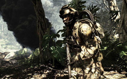 War das einzige echte Vorzeigespiel der Show, konnte aber visuell nicht bestechen: Die One-Version von "Call of Duty: Ghosts"