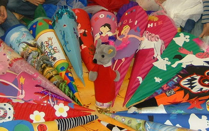Schultüten der Grundschule Gmund am Tegernsee