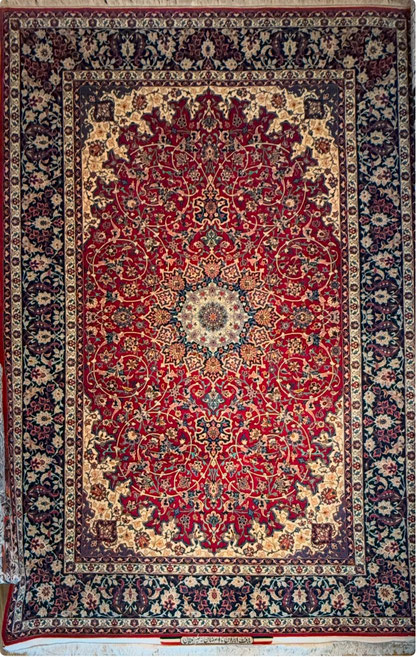 ESFAHAN wool&silk  SEIRAFIAN OLD マンチェスターウール　ドザール　約80Raj　ペア商品　