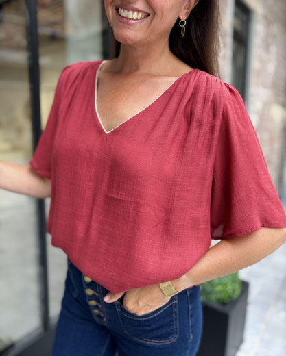 VETEMENT FEMME BLOUSE ROUILLE YCOO
