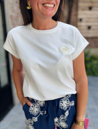 VETEMENT FEMME TEE-SHIRT MAJOLICA BLANC 