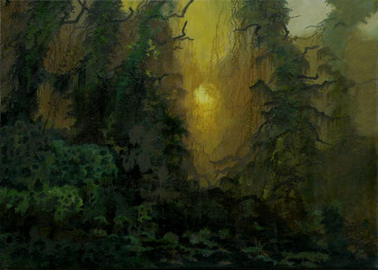 Martin Guido Becker "Waldstück" 2011, Öl/Lwd, 50/70 cm