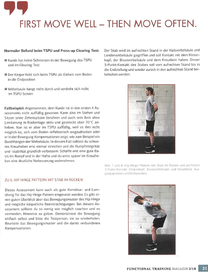 Robert Rath Hip Hinge Personaltraining Dead Lift  Kreuzheben Rudern Kniebeugen Assessment Screen