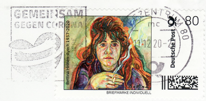 Bettina Heinen-Ayech (1937-2020)  - abgestempelte Briefmarke