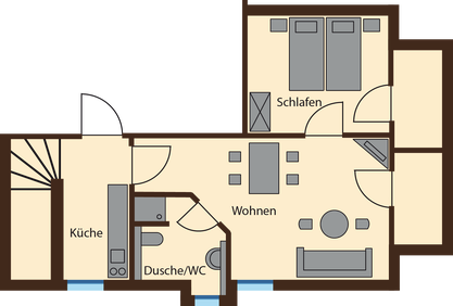 floor plan Lausche View 44 qm