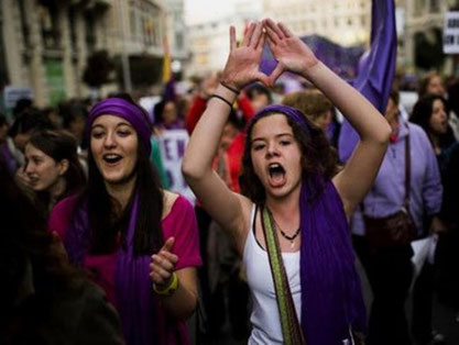 8.marts - demo i Madrid 2014