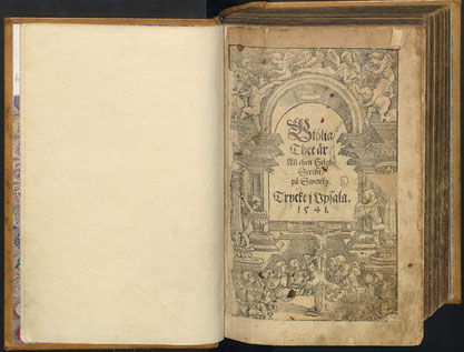 Gustav Vasa Bible 1541 Title page online facsimile