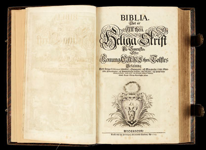 Swedish Charles XII Bible 1703 online