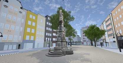 Jan von Werth-Brunnen in Köln in 3D