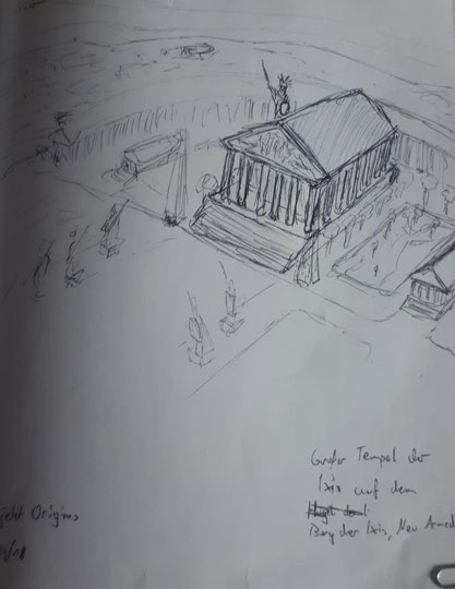 Große Tempel der Ixis auf dem Berg der Ixis, Neu Arwed. Konzept für Project Origins