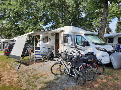 Unsere Parzelle auf der Campingplatz