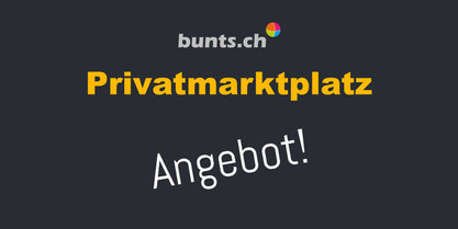 Ein neues Angebot auf dem Privatmarktplatz