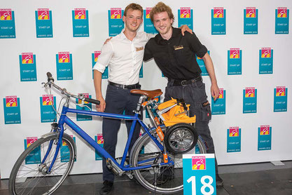 Finn Süderkrüb (li) und Markus Rothkötter beim Start-Up Award 2018 / Foto: Eurobike