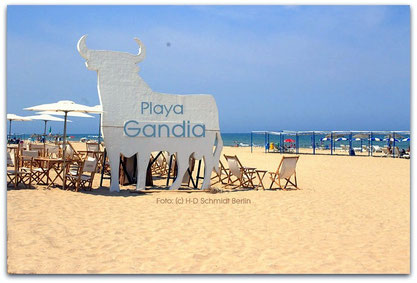 Playa Gandia, Strand von Gandia, Valencia, Spanien, August 2014