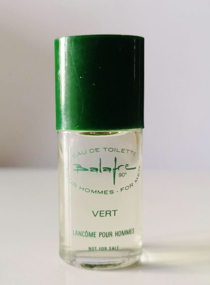 LANCÔME POUR HOME - BALAFRE  VERT, EAU DE TOILETTE : MINIATURE AVEC BOUCHON  PLASTIQUE VERT