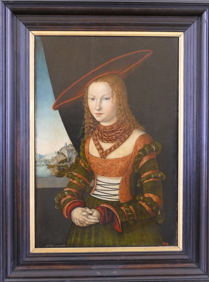 Lucas Cranach l'ancien (1472-1553) : portrait d'une femme