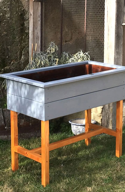 jardinière sur pied bois made in france