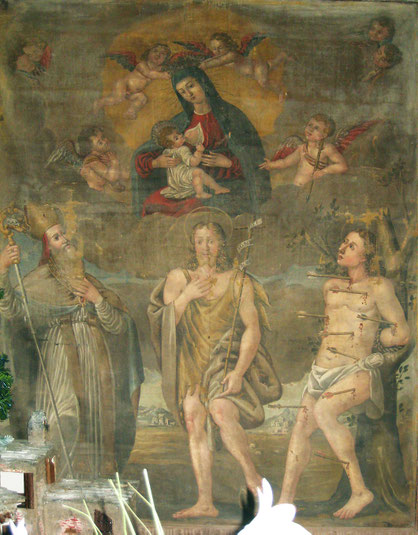 Silvareccio - Eglise St Sébastien - Vierge allaitante - De Santis 1652