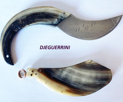 Couteau en corne fait main (collection particulière)