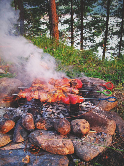 bigousteppes republique altai chachliks barbecue feu russie camion